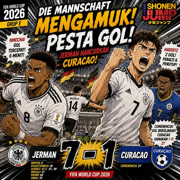 Jerman Hancurkan Curacao 7-1: Mesin Gol Die Mannschaft Mengamuk di Laga Perdana Piala Dunia 2026