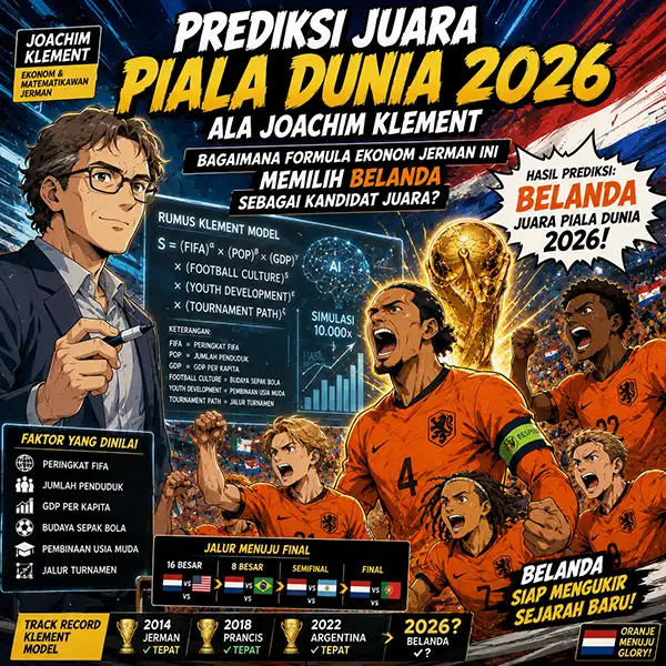 Prediksi Juara Piala Dunia 2026 Ala Joachim Klement: Bagaimana Formula Ekonom Jerman Ini Memilih Belanda sebagai Kandidat Juara?